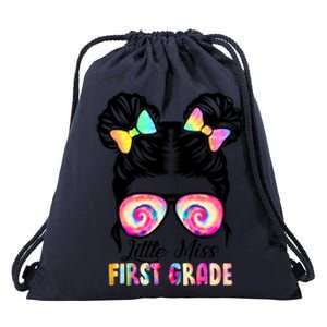 Little Miss First Grade Girls Back To School 1st Grade Drawstring Bag