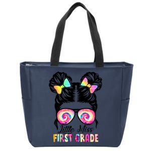 Little Miss First Grade Girls Back To School 1st Grade Zip Tote Bag