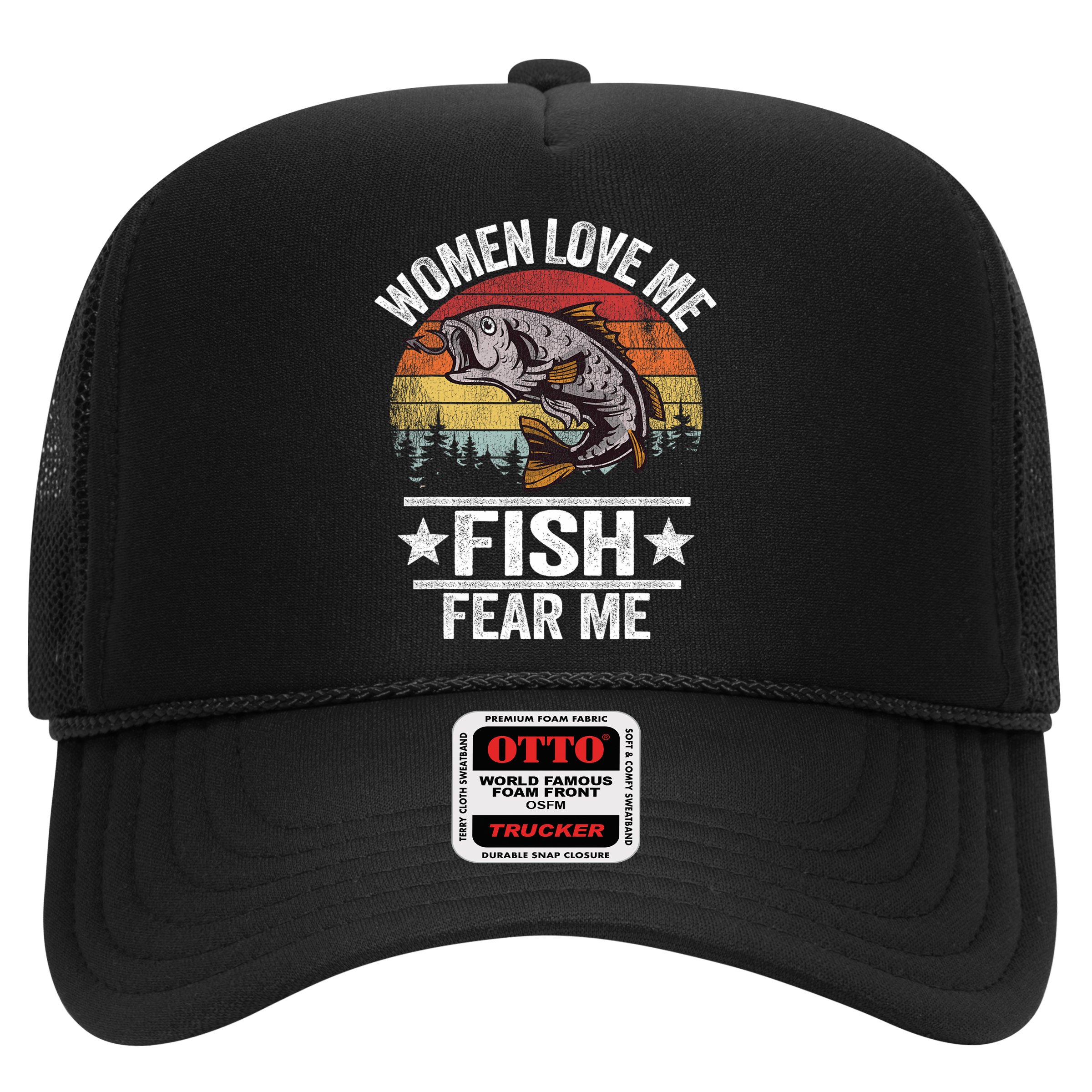 Love Me Fish Fear Me Fisher Vintage Hat