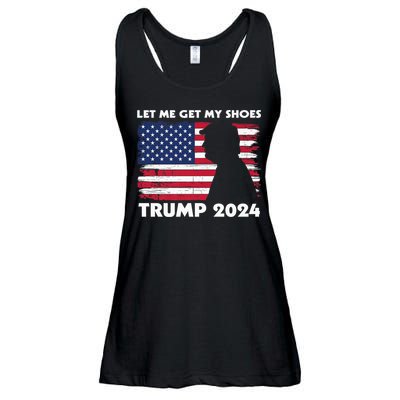 Let Me Get My Shoes Funny Trump Quote Butler Statement Usa Ladies Essential Flowy Tank
