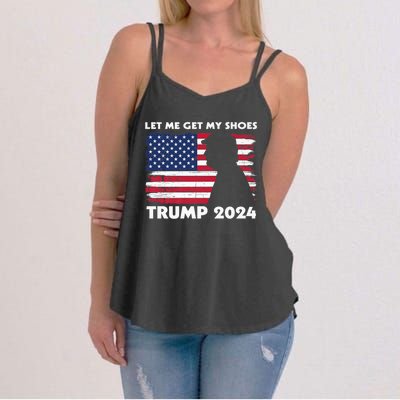 Let Me Get My Shoes Funny Trump Quote Butler Statement Usa Women's Strappy Tank