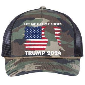 Let Me Get My Shoes Funny Trump Quote Butler Statement Usa Retro Rope Trucker Hat Cap