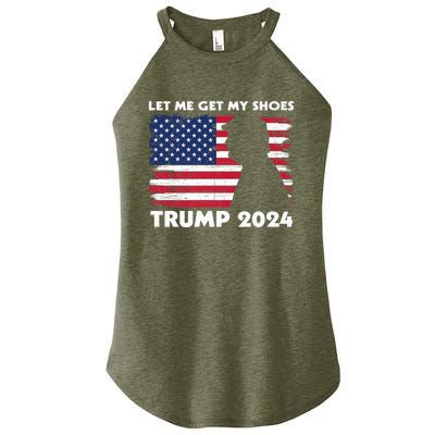 Let Me Get My Shoes Funny Trump Quote Butler Statement Usa Women's Perfect Tri Rocker Tank