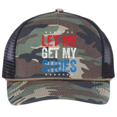 Let Me Get My Shoes Funny Quote Saying Retro Rope Trucker Hat Cap