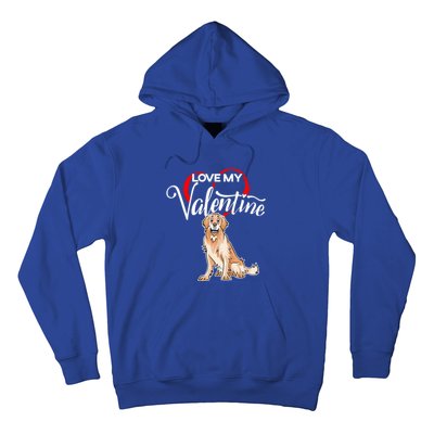 Love My Golden Retriever Dog Valentine's Day Gift Hoodie