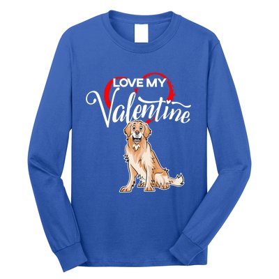 Love My Golden Retriever Dog Valentine's Day Gift Long Sleeve Shirt