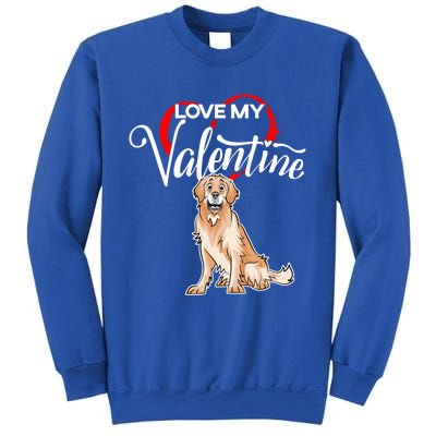 Love My Golden Retriever Dog Valentine's Day Gift Sweatshirt