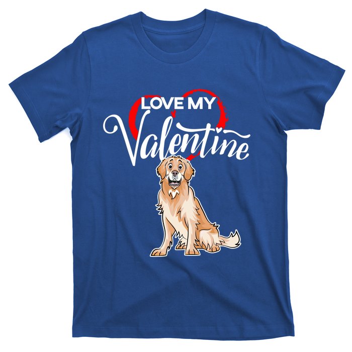 Love My Golden Retriever Dog Valentine's Day Gift T-Shirt