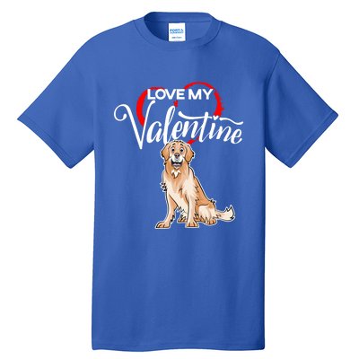 Love My Golden Retriever Dog Valentine's Day Gift Tall T-Shirt