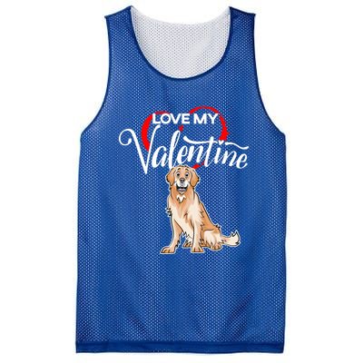 Love My Golden Retriever Dog Valentine's Day Gift Mesh Reversible Basketball Jersey Tank