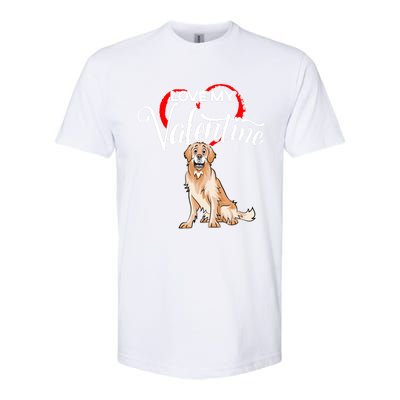 Love My Golden Retriever Dog Valentine's Day Gift Softstyle CVC T-Shirt