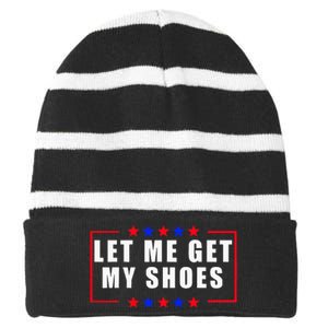 Let Me Get My Shoes Striped Beanie with Solid Band