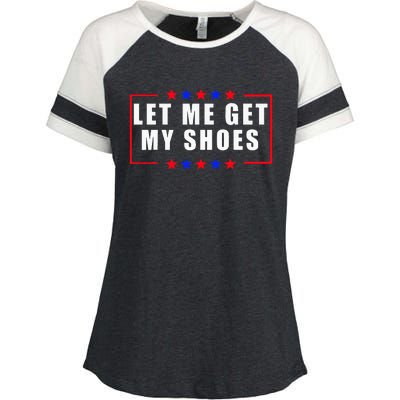 Let Me Get My Shoes Enza Ladies Jersey Colorblock Tee