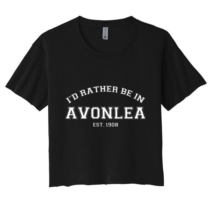 L.M. Montgomery Green Gables ID Rather Be In Avonlea Crop Top