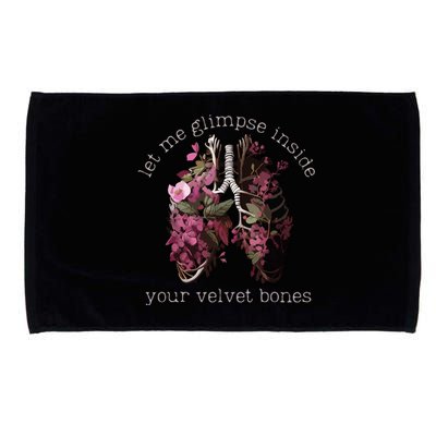 Let Me Glimpse Inside Your Velvet Bones Lung Wildflowers Microfiber Hand Towel