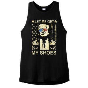 Let Me Get My Shoes On Funny Political Quote President Rally Ladies PosiCharge Tri-Blend Wicking Tank