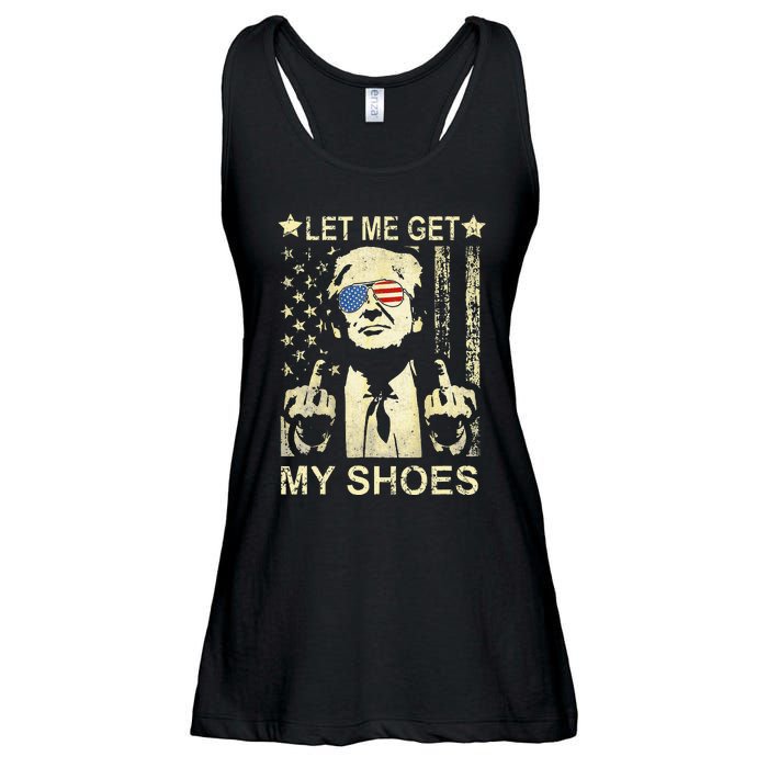 Let Me Get My Shoes On Funny Political Quote President Rally Ladies Essential Flowy Tank