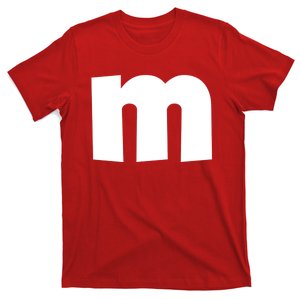 Letter M Groups Halloween Matching Team Easy Lazy Costume T-Shirt