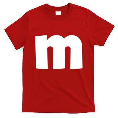 Letter M Groups Halloween Matching Team Easy Lazy Costume T-Shirt