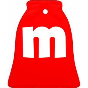 Letter M Groups Halloween Matching Team Easy Lazy Costume Ceramic Bell Ornament