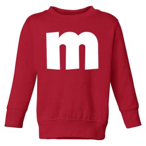 Letter M Groups Halloween Matching Team Easy Lazy Costume Toddler Sweatshirt