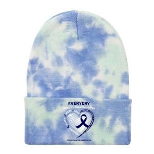 Loving Memory Granddaughter Colon Cancer Awareness Gift Tie Dye 12in Knit Beanie