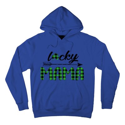 Lucky Mama Green Plaid Four Leaf Clover St Patrick's Day Gift Hoodie