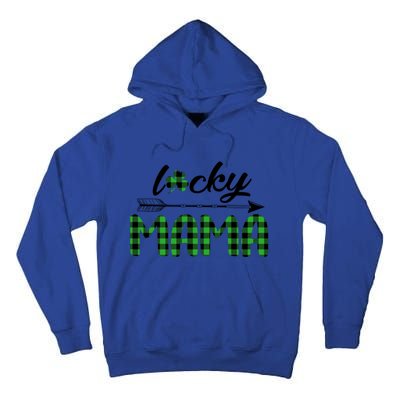 Lucky Mama Green Plaid Four Leaf Clover St Patrick's Day Gift Tall Hoodie