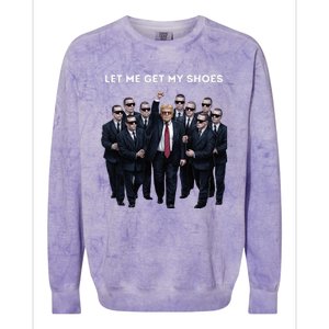 Let Me Get My Shoes Donald Trump Colorblast Crewneck Sweatshirt