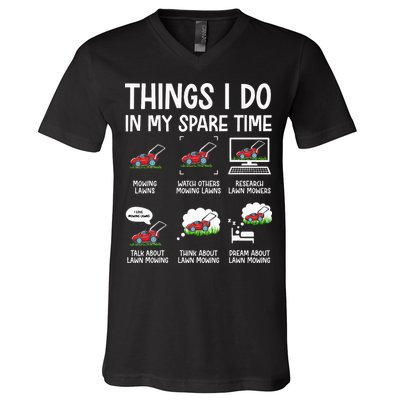 Lawn Mower Gifts For Landscapers Gardener V-Neck T-Shirt