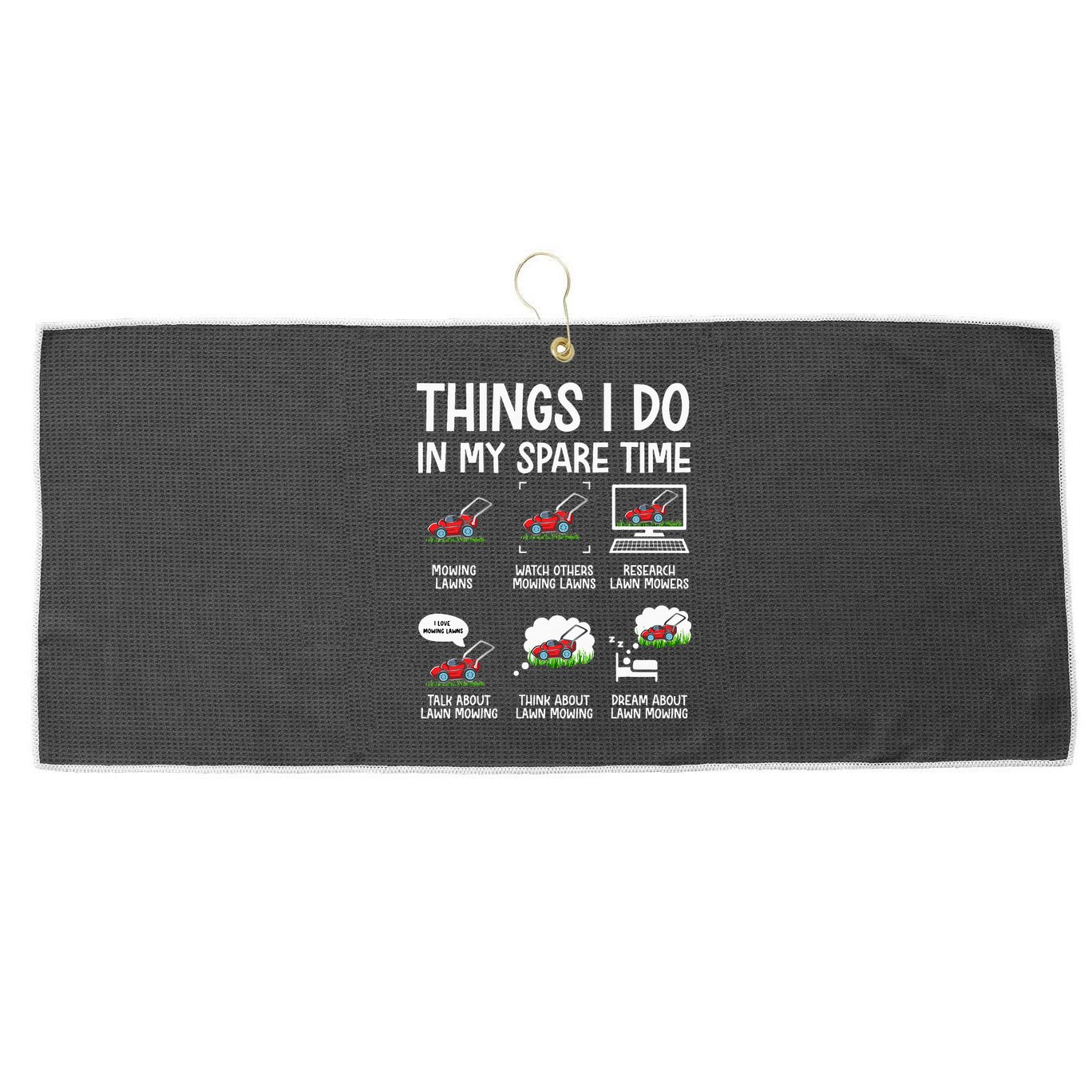 Lawn Mower Gifts For Landscapers Gardener Large Microfiber Waffle Golf Towel