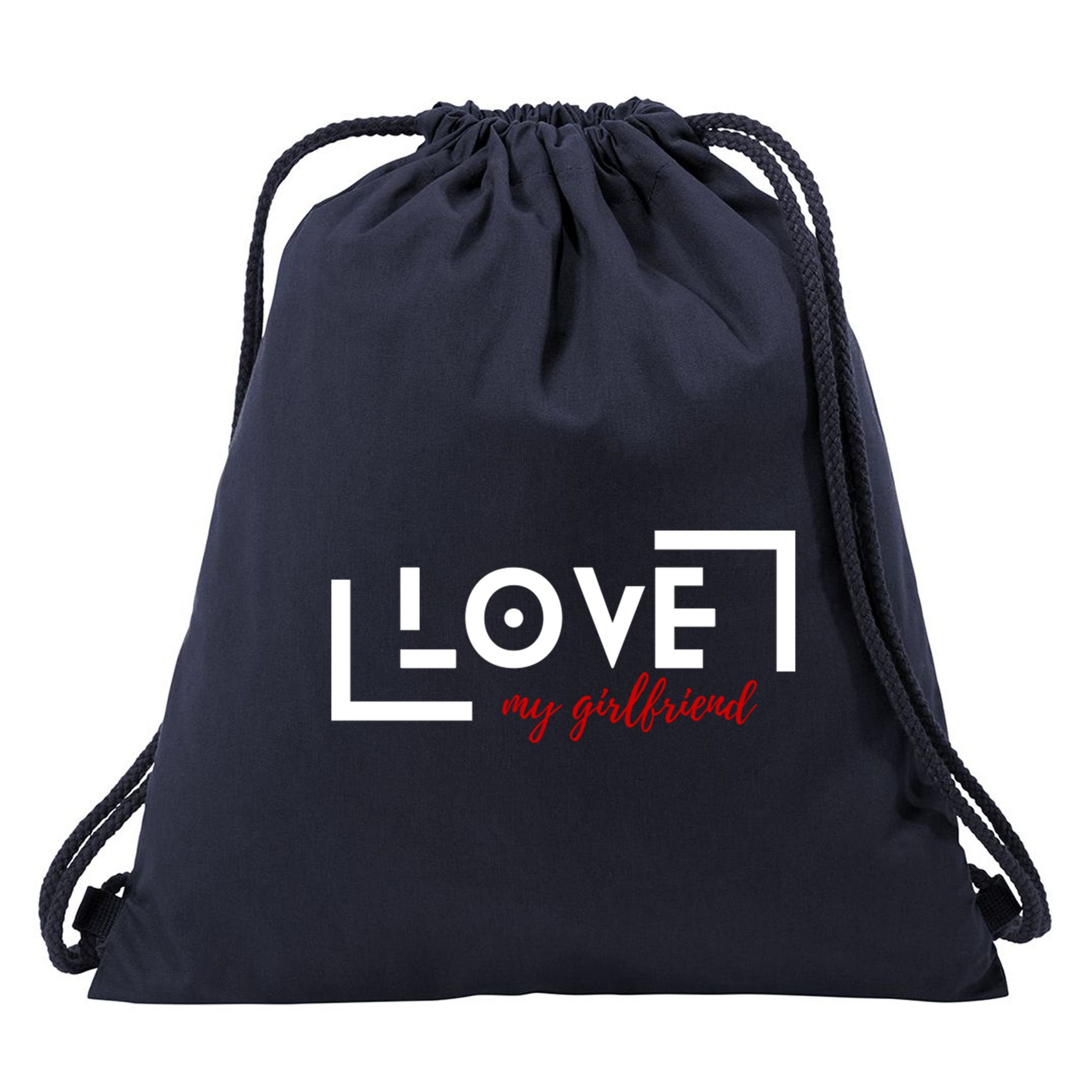 Love My Girlfriend Drawstring Bag