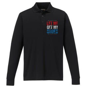 Let Me Get My Shoes Performance Long Sleeve Polo