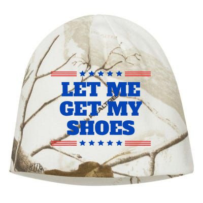 Let Me Get My Shoes Funny Trump Quote Butler Statement Usa Kati - Camo Knit Beanie