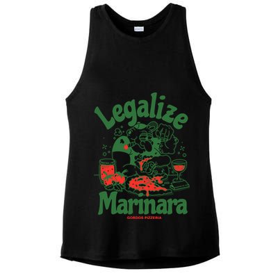 Legalize Marinara Gordos Pizzeria Ladies PosiCharge Tri-Blend Wicking Tank