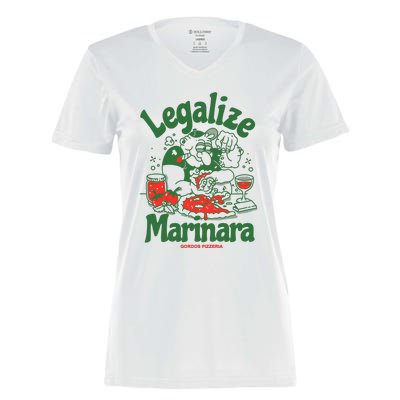 Legalize Marinara Gordos Pizzeria Women's Momentum V-Neck T-Shirt