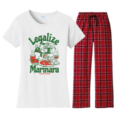 Legalize Marinara Gordos Pizzeria Women's Flannel Pajama Set