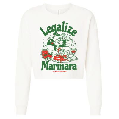 Legalize Marinara Gordos Pizzeria Cropped Pullover Crew