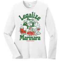 Legalize Marinara Gordos Pizzeria Ladies Long Sleeve Shirt