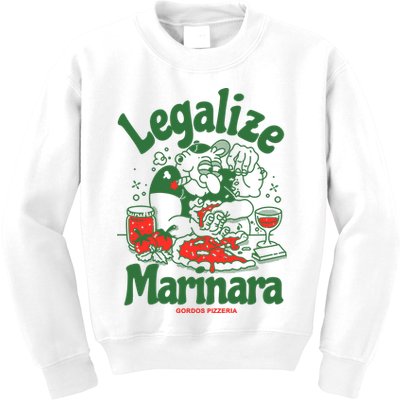 Legalize Marinara Gordos Pizzeria Kids Sweatshirt