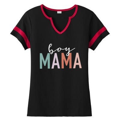 Leopard  Mama Gifts For Mother Mom Of  Ladies Halftime Notch Neck Tee