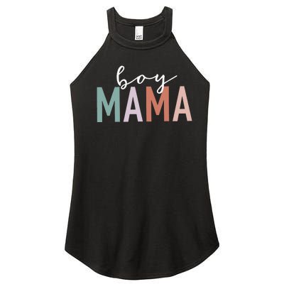 Leopard  Mama Gifts For Mother Mom Of  Women’s Perfect Tri Rocker Tank