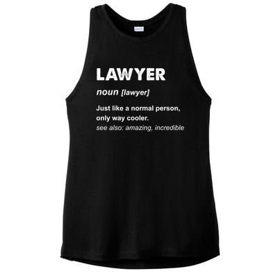 Lawyer Meaningful Gift And Funny Gift Lawyer Gift Blue Small Ladies PosiCharge Tri-Blend Wicking Tank