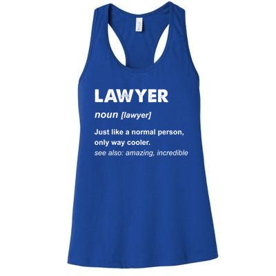 Lawyer Meaningful Gift And Funny Gift Lawyer Gift Blue Small Women's Racerback Tank