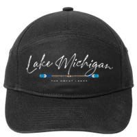 Lake Michigan Great Lakes Oars Graphic 7-Panel Snapback Hat