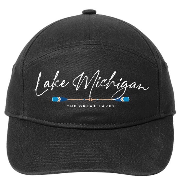 Lake Michigan Great Lakes Oars Graphic 7-Panel Snapback Hat