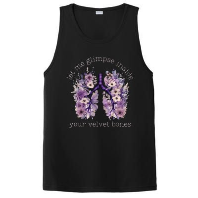 Let Me Glimpse Inside Your Velvet Bones Lung Wildflowers PosiCharge Competitor Tank