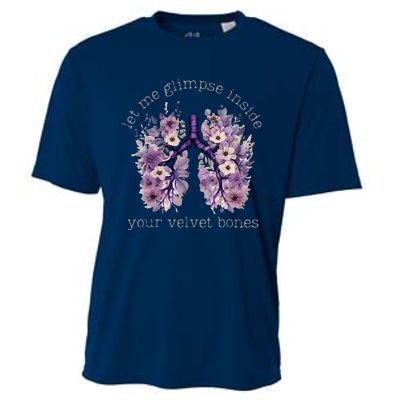 Let Me Glimpse Inside Your Velvet Bones Lung Wildflowers Cooling Performance Crew T-Shirt