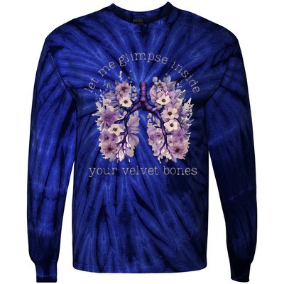 Let Me Glimpse Inside Your Velvet Bones Lung Wildflowers Tie-Dye Long Sleeve Shirt