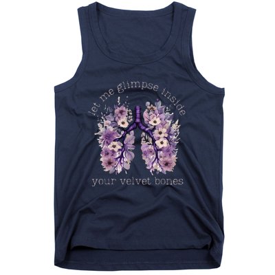 Let Me Glimpse Inside Your Velvet Bones Lung Wildflowers Tank Top